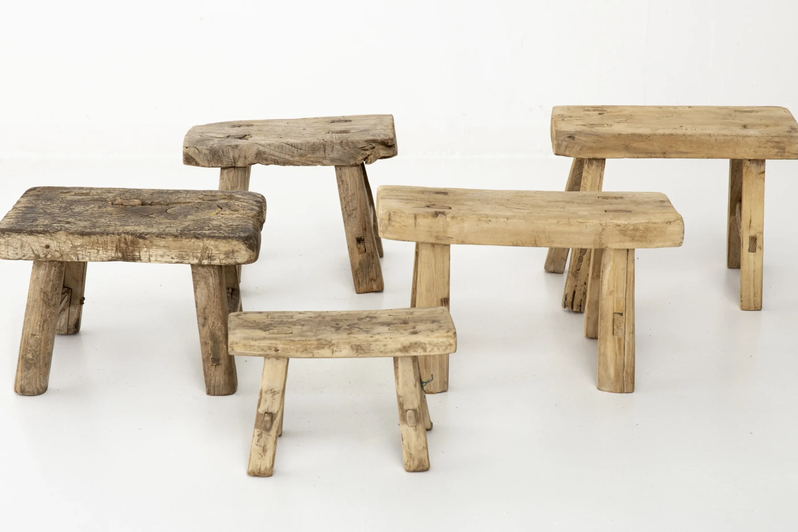 Flamant Paton, Tabouret, Bois Recycle