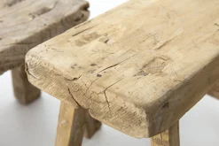 Flamant Paton, Tabouret, Bois Recycle