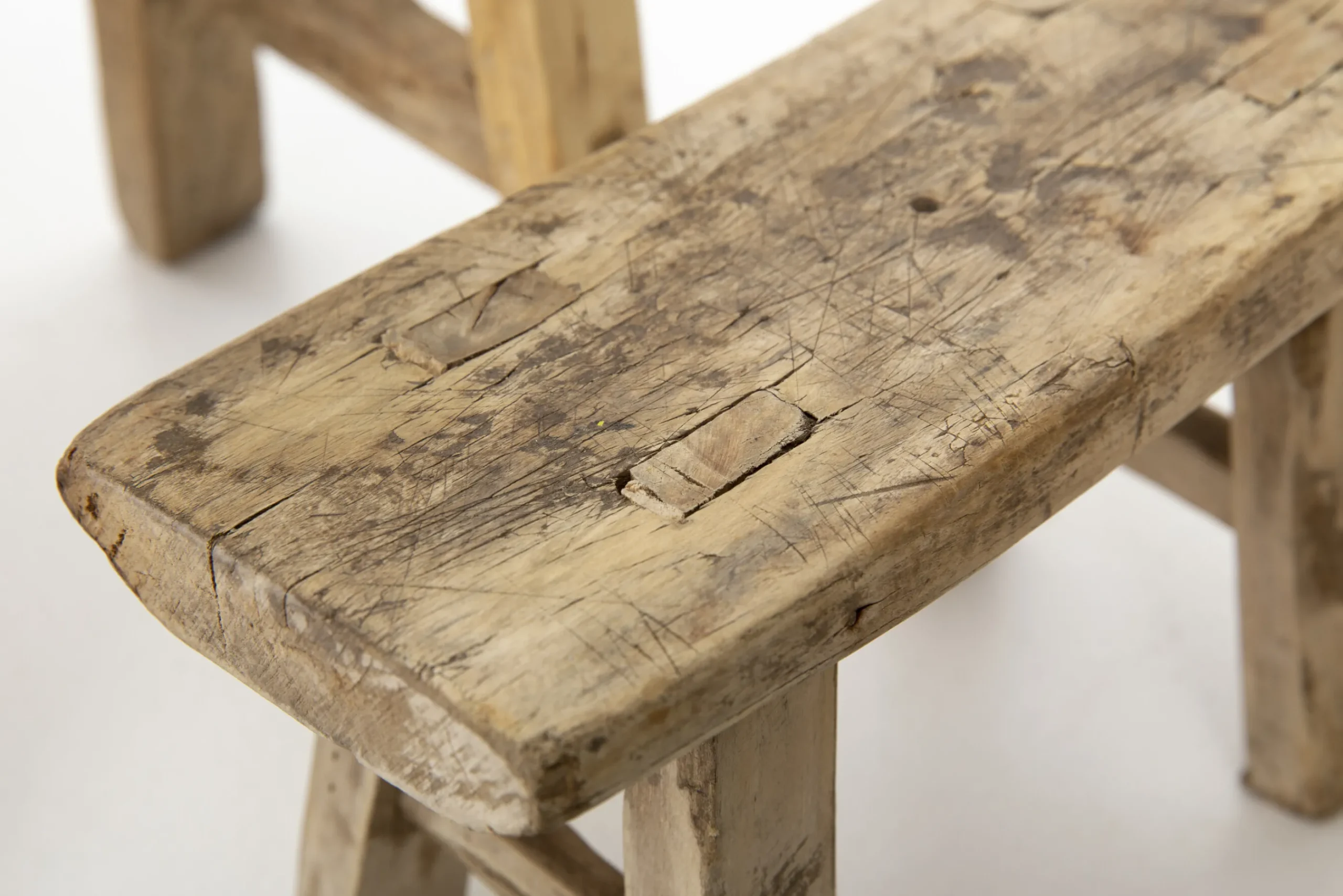 Flamant Paton, Tabouret, Bois Recycle