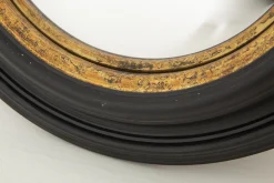 Flamant Pendolo, Miroir, Noir Et Or, Convexe, Rond New