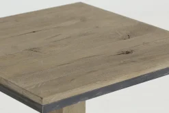 Flamant Rendus, Table De Bistrot, Chene Patine Et Fer, 80 Cm Outlet