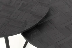 Flamant Robyn, Table Basse, Teck Recupere, Ronde, Ensemble De 2 Online