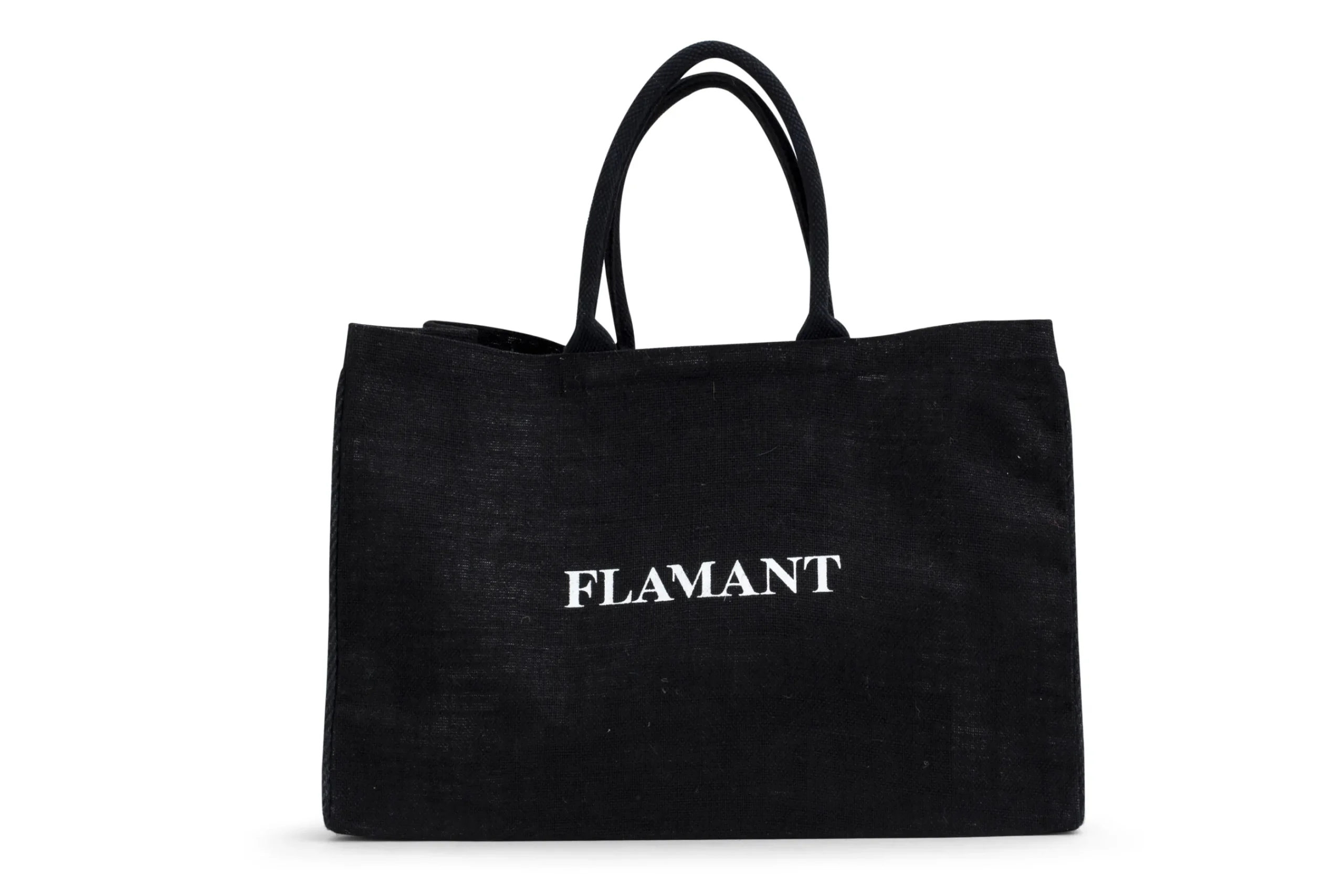 Flamant Sac , Sac Shopping, Jute, Noir Clearance