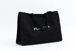 Flamant Sac , Sac Shopping, Jute, Noir Clearance