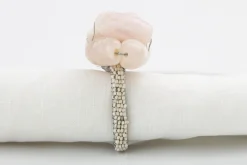 Flamant Tina, Rond De Serviette, Perles, Blanc Clearance