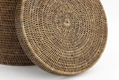 Flamant Togo, Corbeille A Linge, Avec Oreilles, Roseau Sale