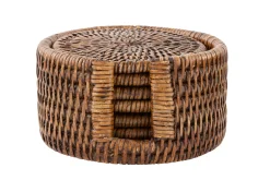 Flamant Togo, Dessous De Verre, Rond, Roseau, Lot De 6 Outlet