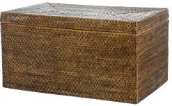 Flamant Togo, Panier, Avec Couvercle, Roseau