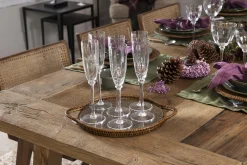 Flamant Togo, Plateau, Rond, Avec Verre, Reed Discount