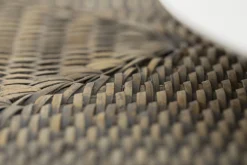 Flamant Togo, Set De Table, Roseau, Gris, Rectangulaire Clearance