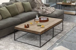 Flamant Urban, Table Basse, Chene Et Metal, Marron Clair Sale