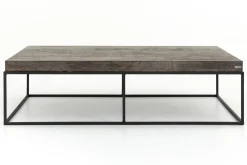 Flamant Urban, Table Basse, Chene Et Metal, Marron Fonce Outlet
