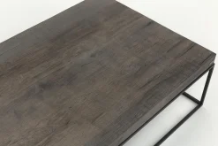 Flamant Urban, Table Basse, Chene Et Metal, Marron Fonce Outlet