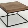 Flamant Urban, Table D'Appoint, Chene Et Metal, Marron Clair Discount