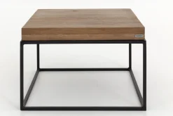 Flamant Urban, Table D'Appoint, Chene Et Metal, Marron Clair Discount