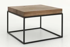 Flamant Urban, Table D'Appoint, Chene Et Metal, Marron Clair Discount