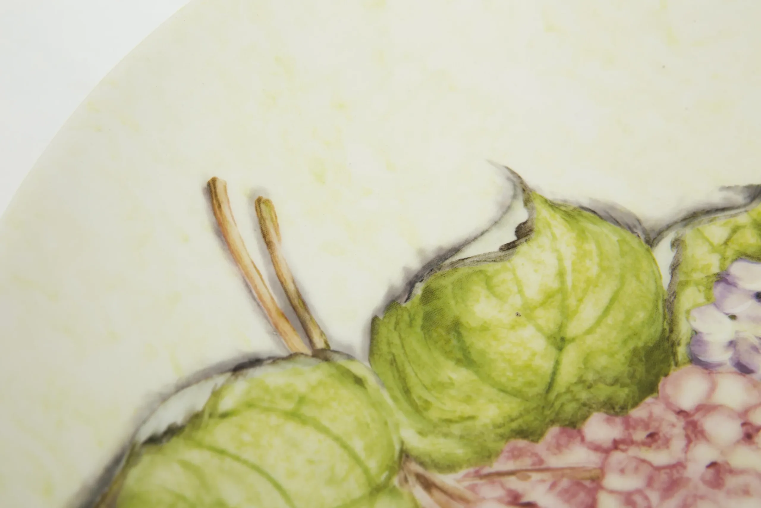 Flamant Villosa, Bol De Service, Ceramique, Fleurs, Rond Sale