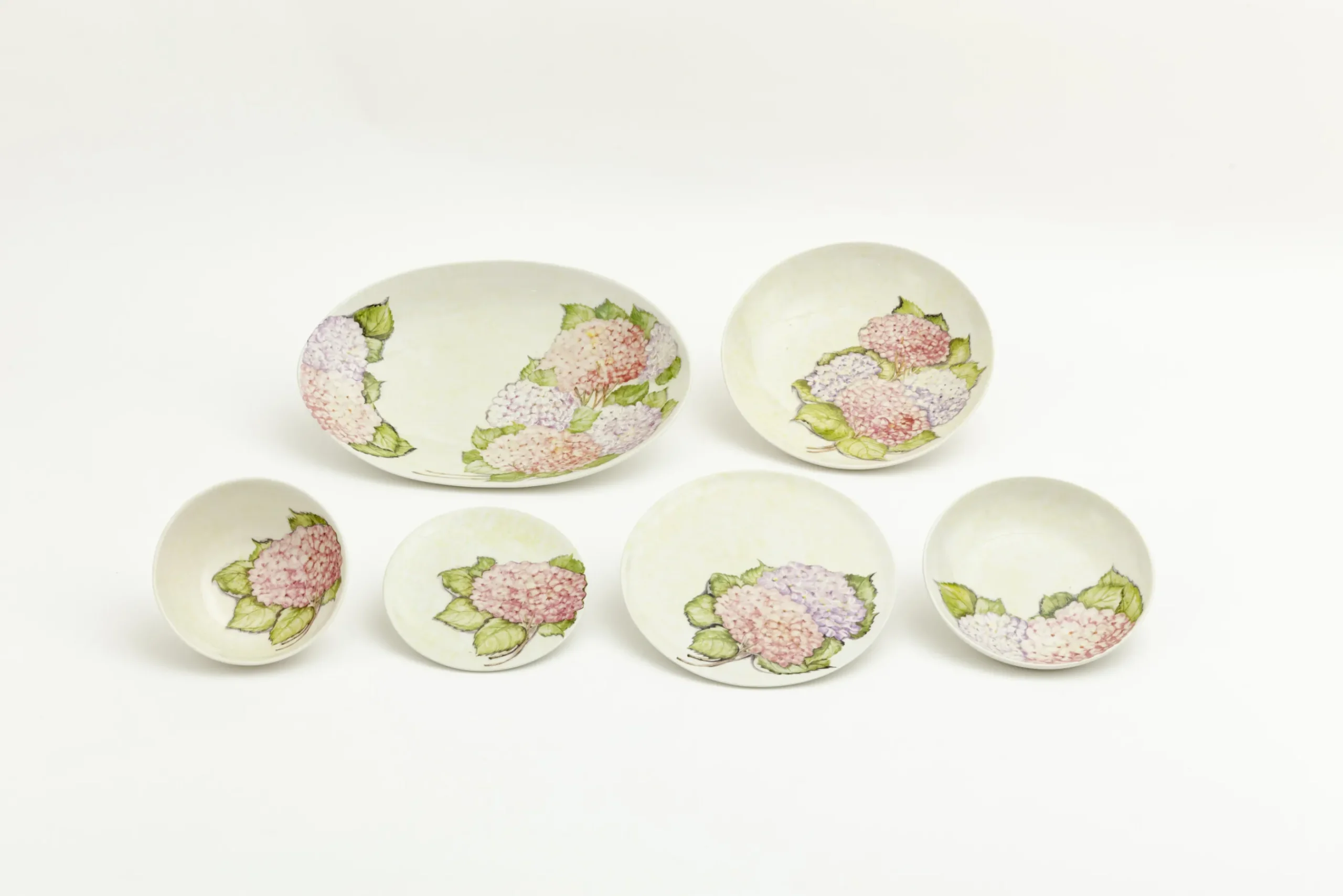 Flamant Villosa, Bol De Service, Ceramique, Fleurs, Rond Sale