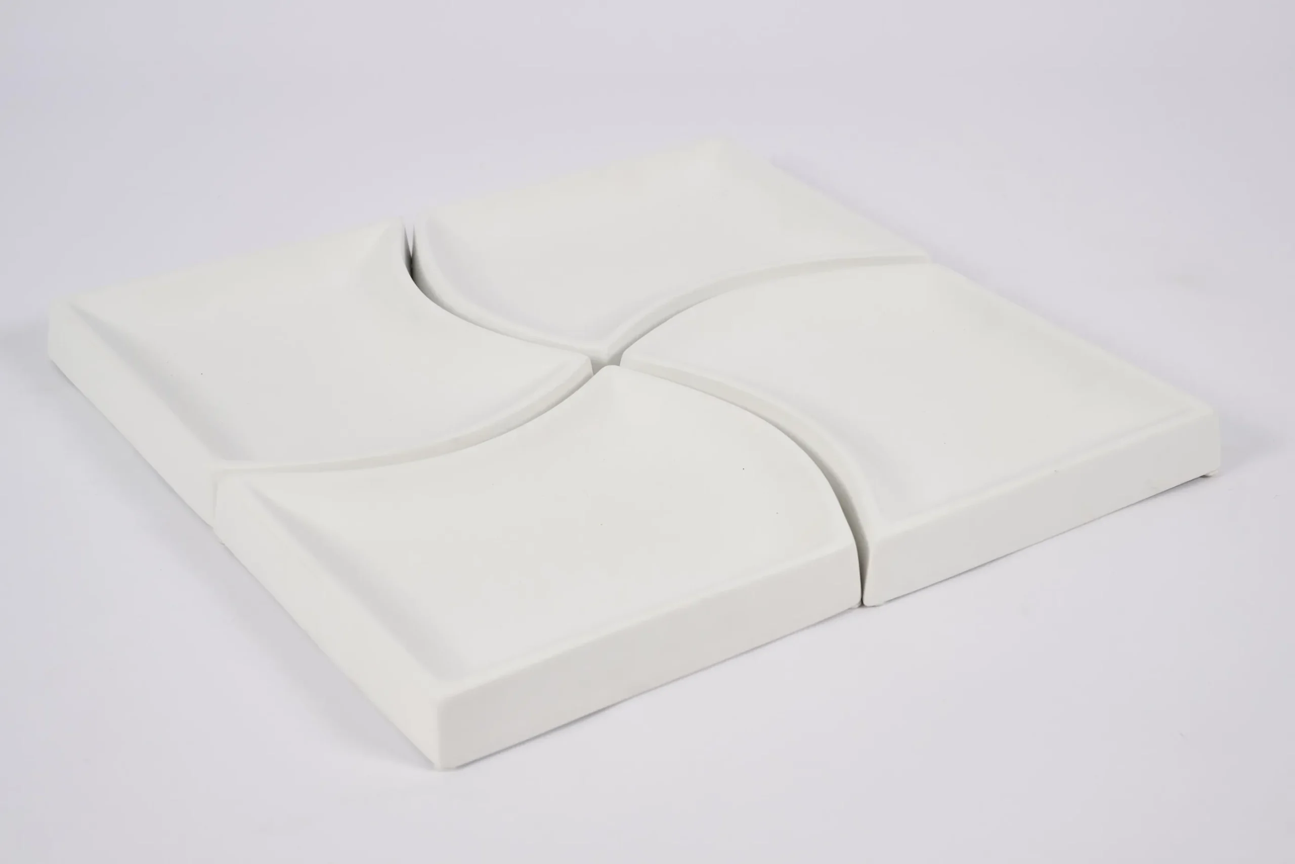 Flamant Yuni, Bol, Ceramique, Blanc, Ensemble De 4