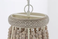 Flamant Zofia, Suspension, Perles De Fer Et Bois Discount